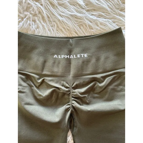 Alphalete Amplify Ultra High Rise Biker Short 6.5” Oak Size Small - Image 5