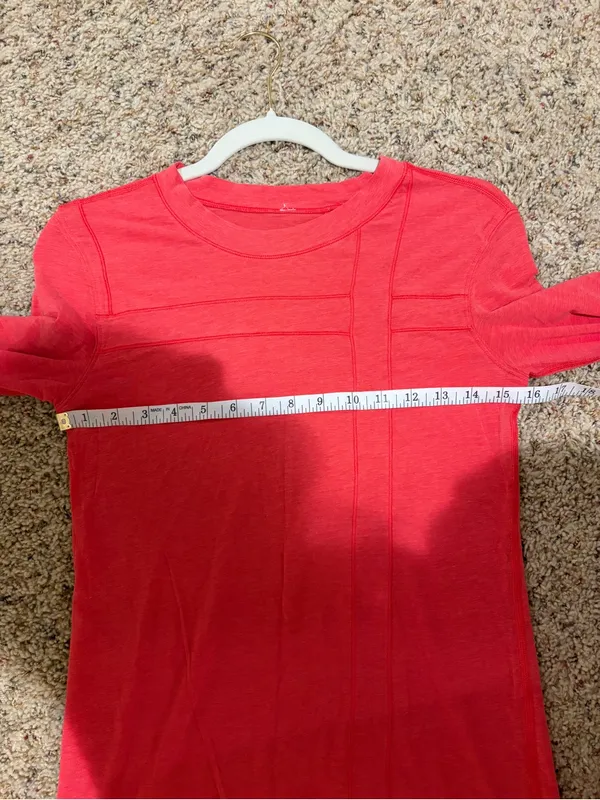 Lululemon Promenade Long Sleeve Athletic Active Top Shirt Red Asymmetric - Image 10