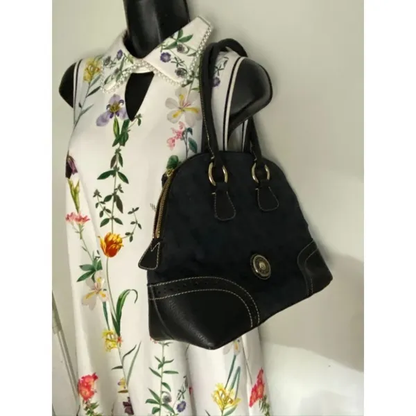 Dooney & Bourke Over Signature Fabric Size M Gray - Image 6