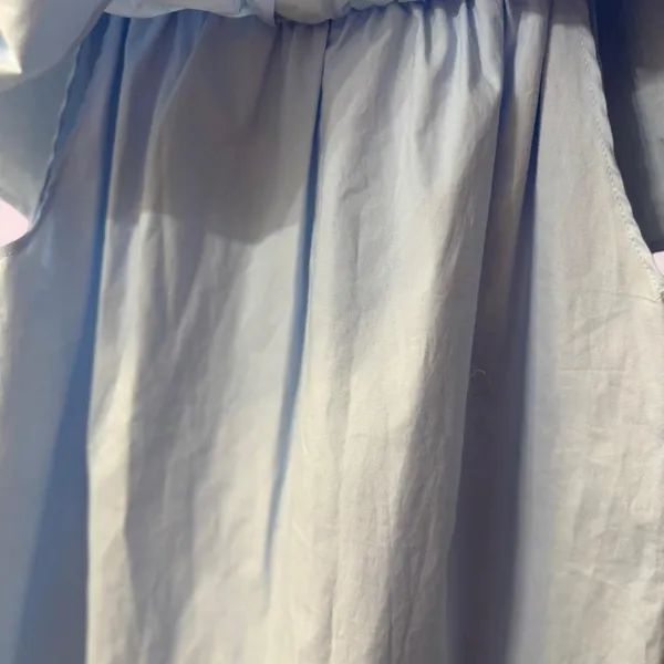Women’s NWT Anna Rose Boutique Blouse Tassels Baby Blue Small - Image 6