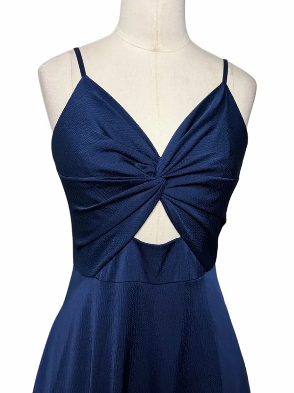 Aidan Maddox Blue Twisted Front Gown - Image 5