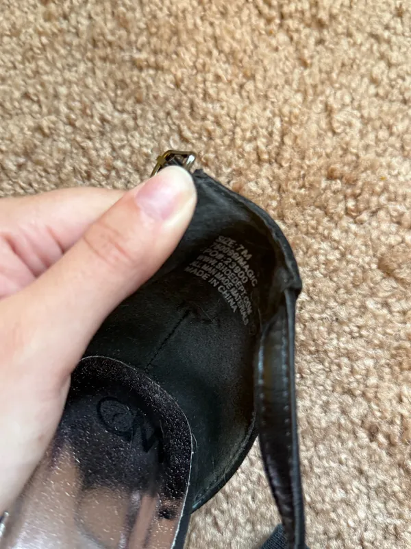 Suede Black Heels Size 7 - Image 3