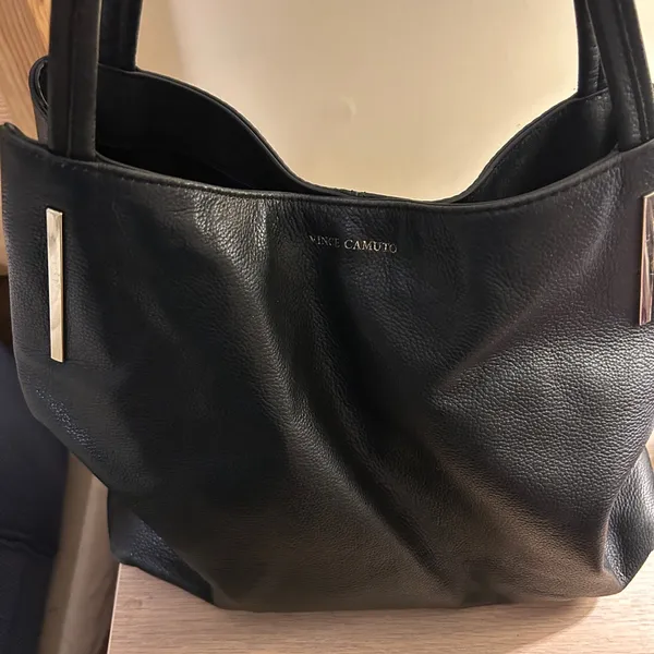 Vince Camuto Black Textured Leather Handbag - Image 6