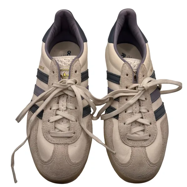 Adidas 5.5 WhiteNavy Blue Sneakers Retro Athletic Casual Shoes Women's College - Image 2