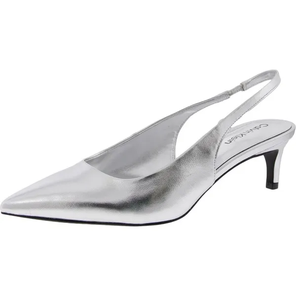 Calvin Klein Womens Mule Dainty Pumps KCDAINTY Silver Gray 7M - Image 8