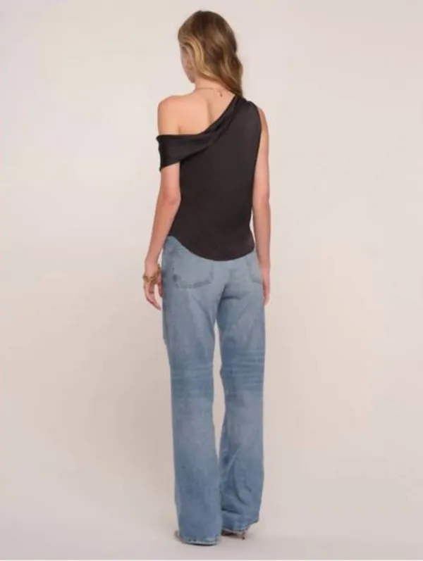 Heartloom Emmalina Satin Top Off The Shoulder Black XS - Image 6