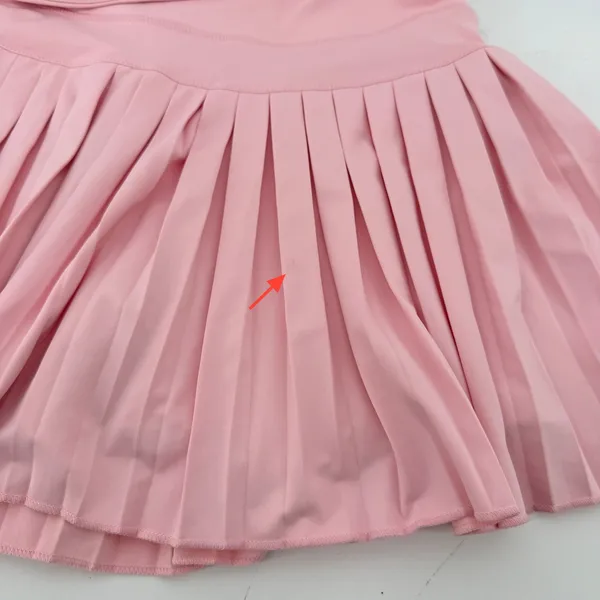 Gold Hinge Pleated Tennis 15" Skirt Skort Almond Blossom Light Pink Women XS New - Image 2