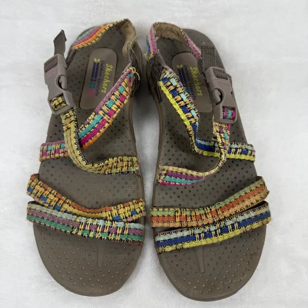Skechers Outdoor Lifestyle Brown‎ Multicolor Woven Strappy Hiking Sandals est 7 - Image 3