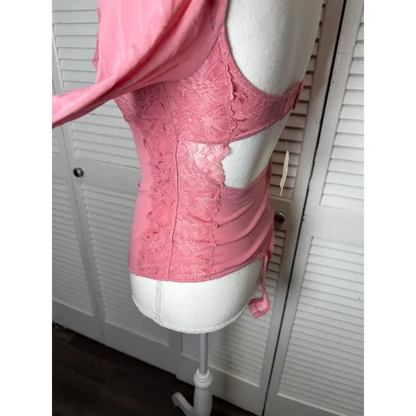 Free People -Suddenly fine bodysuit in Glowing Mauve Size Small NWT - Image 10