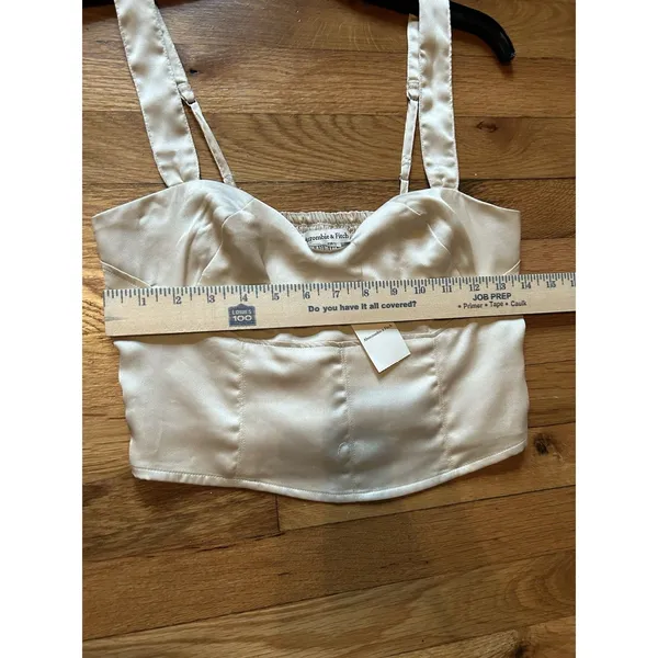 Abercrombie & Fitch Satin Style Corset Crop Top Size XS Party Summer Vacation - Image 6