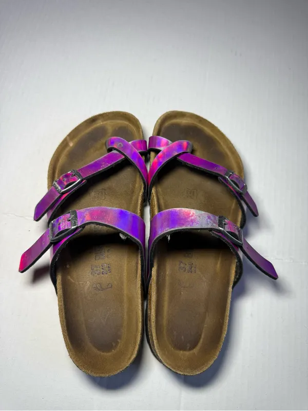 Birkenstock Women's Metallic Pink Mayari Sandals Size 37 Wide fit - Image 3