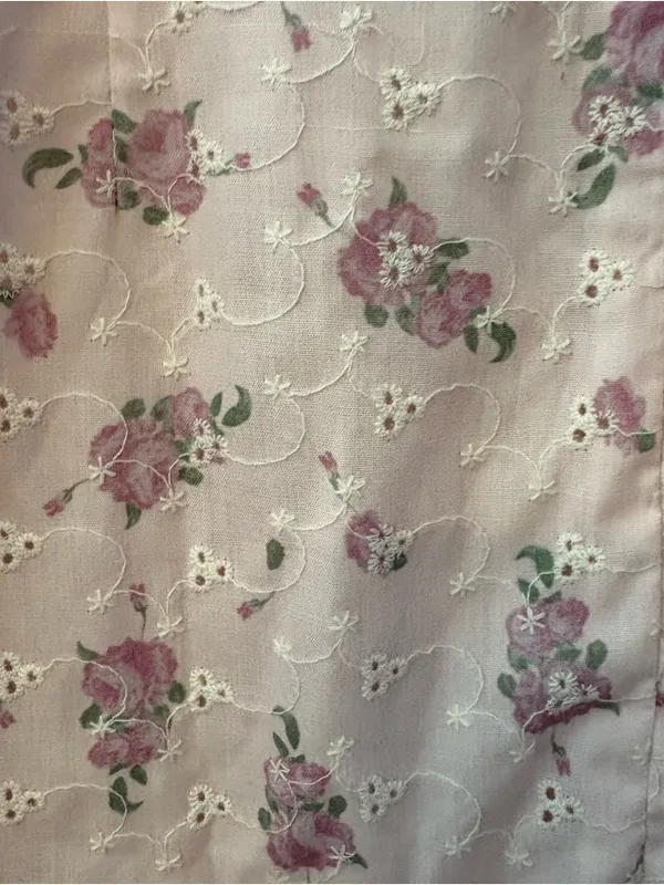 Princess Polly light pink floral eyelet sleeveless ruffle strap sundress size 6 - Image 14