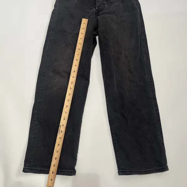 Levis Ribcage Straight Ankle Pants Women Size 28 Gray Jeans High Rise - Image 3