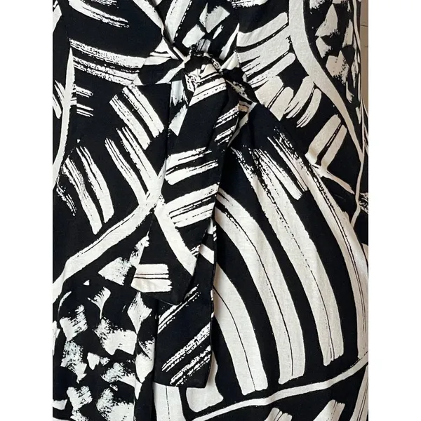 Nic+Zoe Abstract Print Sleeveless Dress‎ Women XS NWT Black White Stretch Knit - Image 10