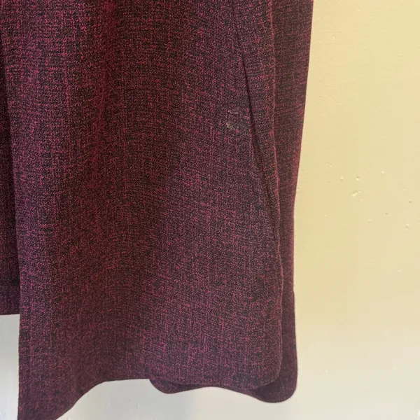 Willow Plum Burgundy Textured Single Button Open Front Jacket Lagenlook Boho XL - Image 9