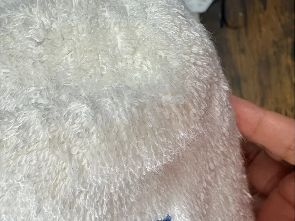 Dior White Plush Tote with Blue J'ADORE DIOR Logo - Image 13