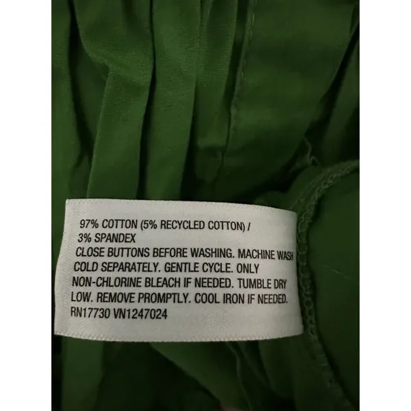 Kate Spade New York Shirt Dress green Sz XS Vibrant Autumn Vibe! pumpkin patch - Image 7