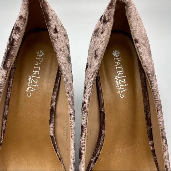 Patrizia Spring Step Pink Rose Crushed Velvet Pumps Heels Womens 38 Fall Chunky - Image 9