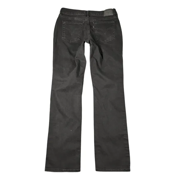 Levis 505 Womens 29‎ Straight Black Denim Jeans Flat Front 5 Pocket Design - Image 10