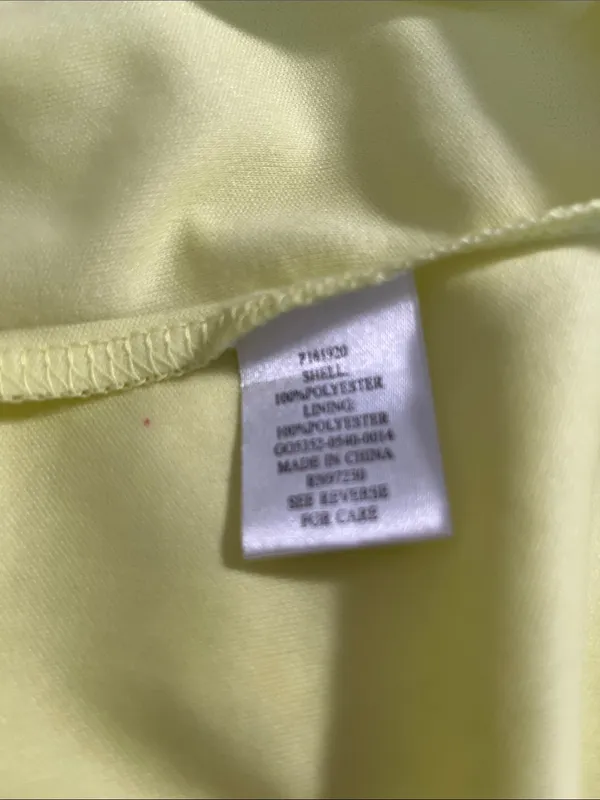 Ina Pale Yellow Geometric Sheer Tunic Size L - Image 5