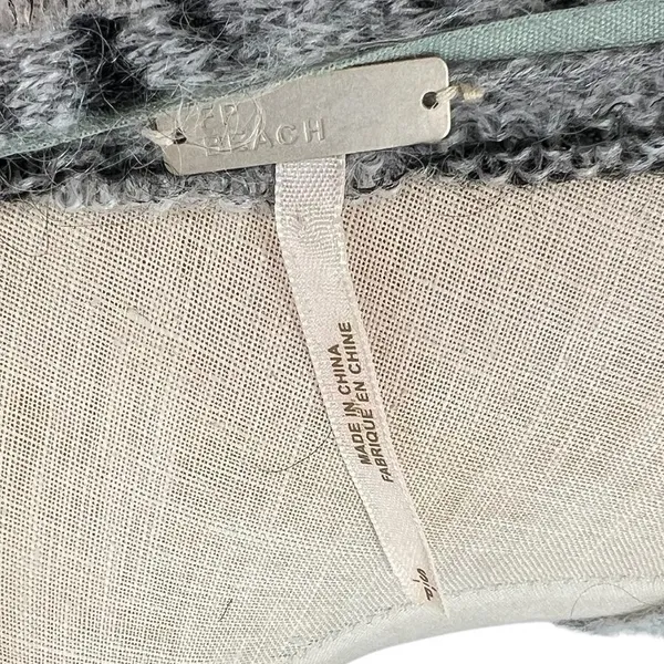 Free People Beach Cardigan Sweater Stripe Mohair Blend Gray Size‎ Small - Image 9
