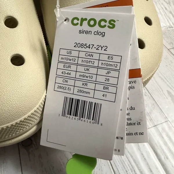 Crocs Siren Clog Platform‎ Heel Bone Beige Women Size US 12 Slip On NEW NWT - Image 9