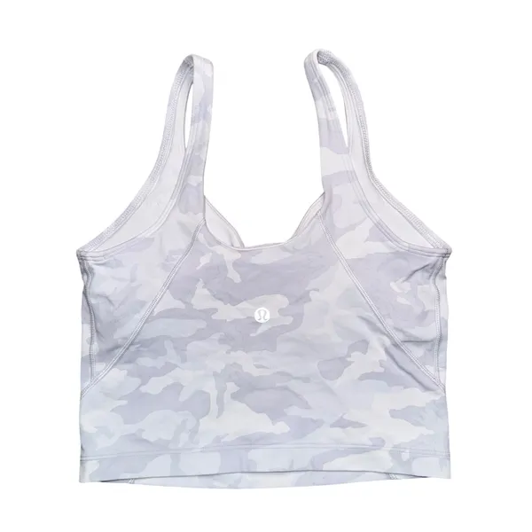 Lululemon Align Tank Top Womens‎ 4 White Camo Excellent Nulu Yoga Crop Bra - Image 2