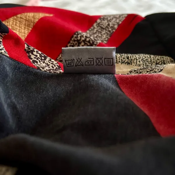 Vintage Abstract Button Down Top XXL Black - Image 6