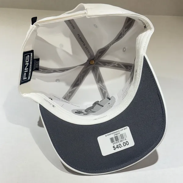 NEW PING W Performance Cap Womens OS White New Flexfit Delta Golf Hat‎ 37965-01 - Image 3