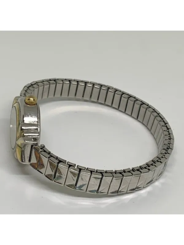 Vintage watch-it women watch silver gold tone 20mm quartz analog 6.5” running - Image 5