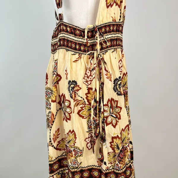 NWOT Farm Rio Aura Floral Sand Sleeveless Midi Dress Size XL - Image 5