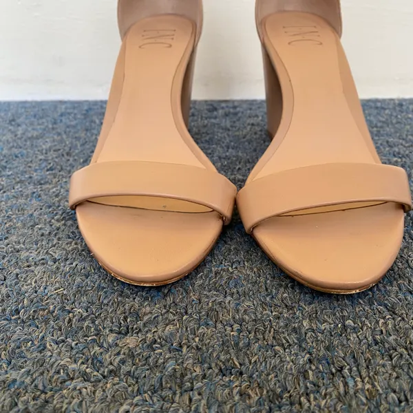 INC International Concepts women 7 tan open toe strap 3.5” heel w/ankle Buckle - Image 4