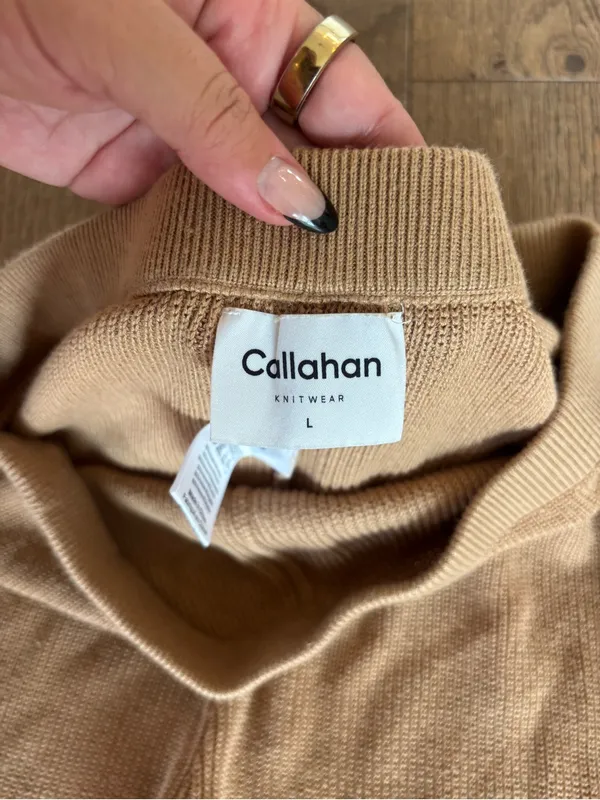 callahan beige ribbed novah slit flare casual pants - Image 5