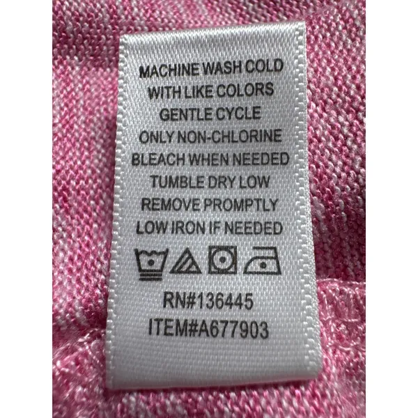MUK LUKS Hoodie Pullover Top Keyhole Drawstring Pink Comfy Athleisure‎ 2X - Image 5