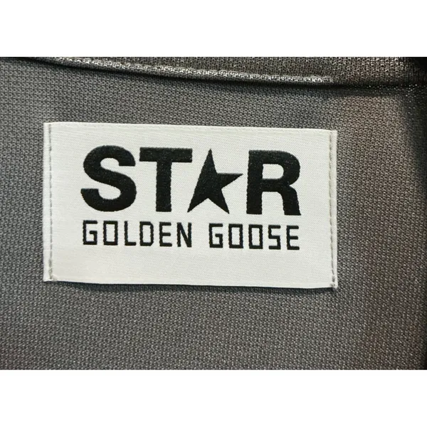 Golden Goose Star Logo Textured Metallic Track Jacket Size L Made Italy Rare - Image 3