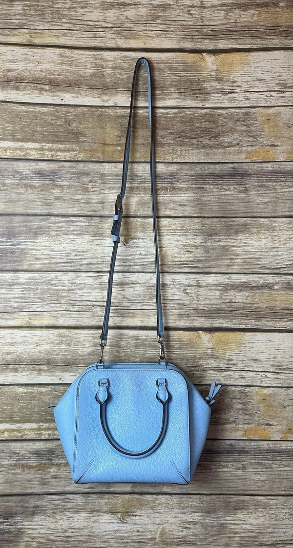 Tory Burch Pebbled Leather Shoulder Bag Rivera Blue - Image 2