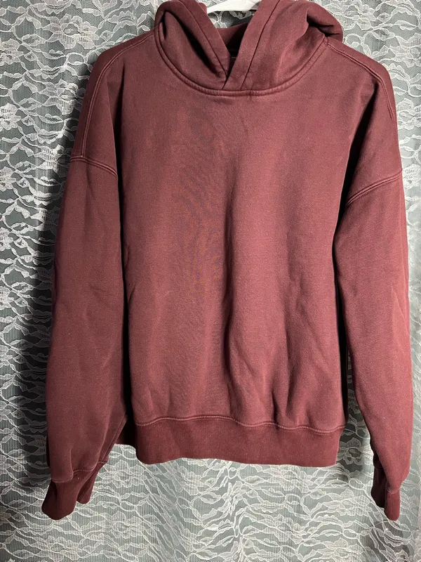 Abercrombie and Fitch Burgundy Hoodie Sweater Womens Medium - Image 2