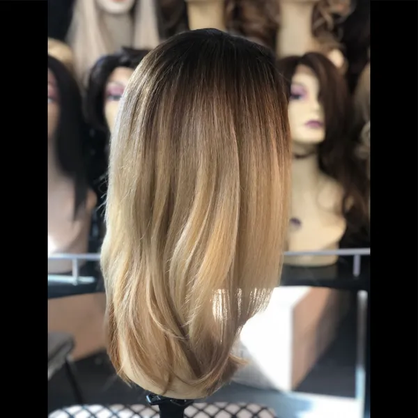 Thick ethnic SidePart Ombré Blonde Lacefront Wig - Image 4