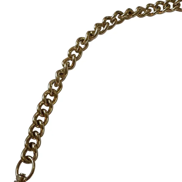 Chico's Royal‎ Blue Half Moon Bag Gold Chain Strap Trendy Shoulder Bag Purse - Image 8