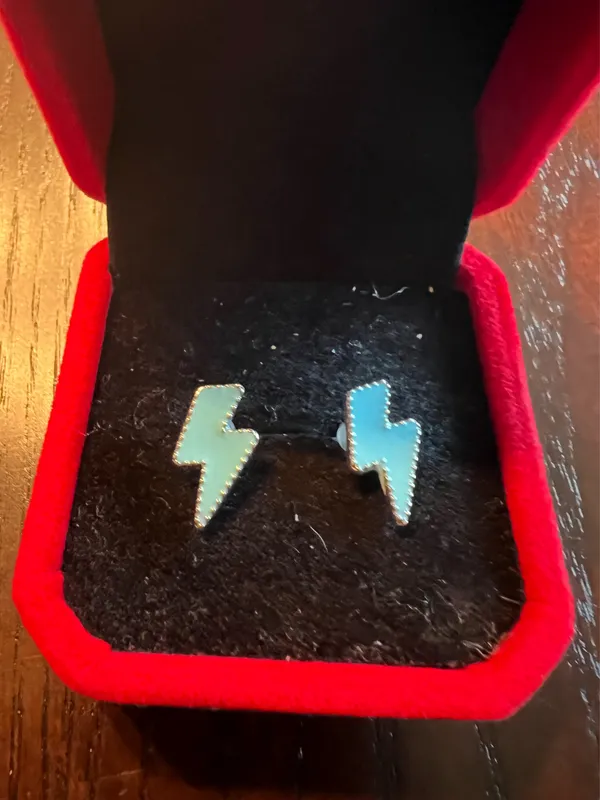 Stainless Steel Silver Plated Boho-Western Style Stud Earrings - Image 2