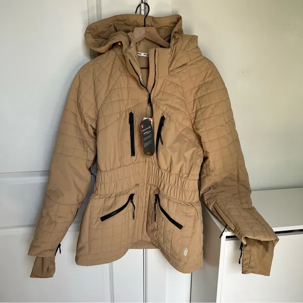 Free People FP Movement All Prepped Ski Jacket Coat in Almond Brown / Tan - NWT - Image 4