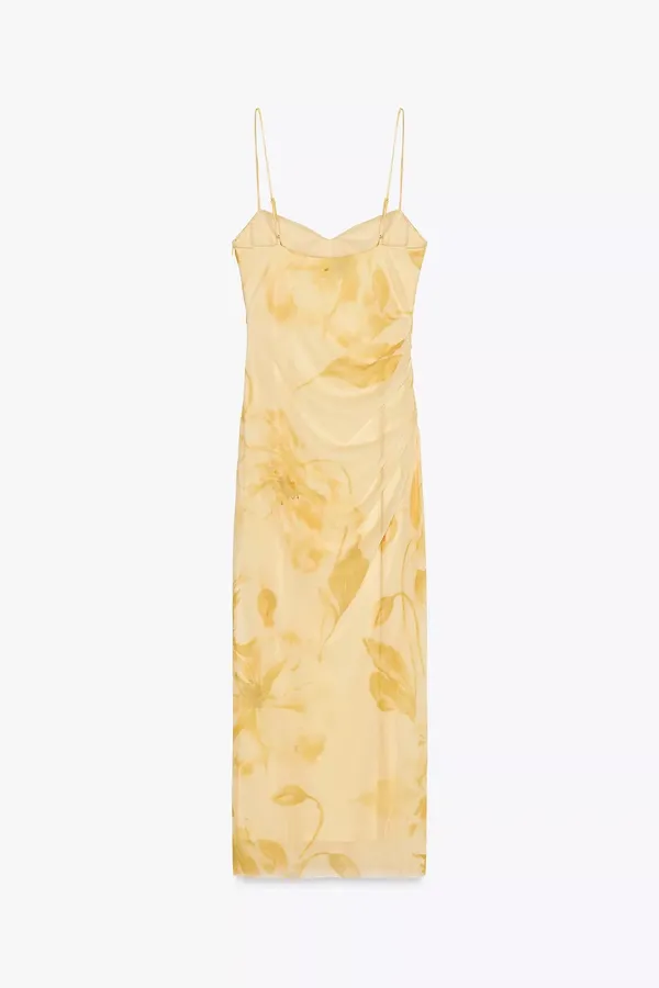 Zara printed tulle midi dress    - Image 6