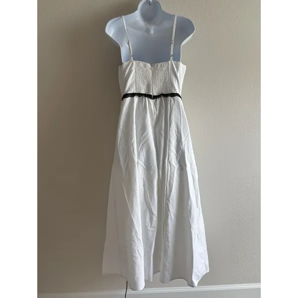 ASTR The Label‎ Lace Contrast Bustier Dress White Black M Medium Midi Cocktail - Image 4
