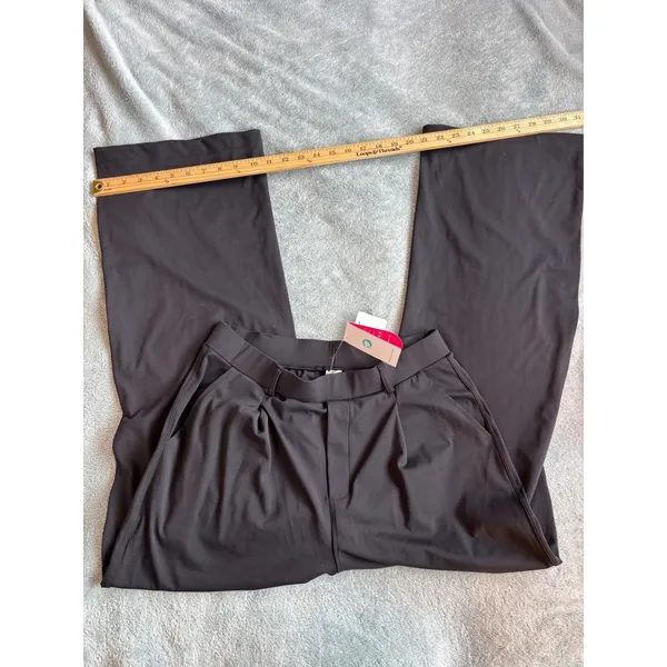 IUGA Black Wide Leg Dress Pants High Waisted Trousers Large NWT office - Image 2