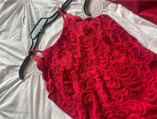 Red Lace Dress - Image 2