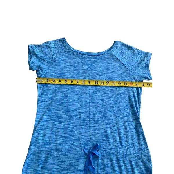 Columbia T-Shirt Dress‎ Womens Medium Blue Space Dye Drawstring Casual Gorpcore - Image 6