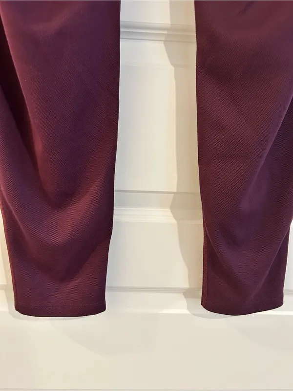 LL Bean Mid Weight Thermal Leggings Burgundy Size M - Image 10