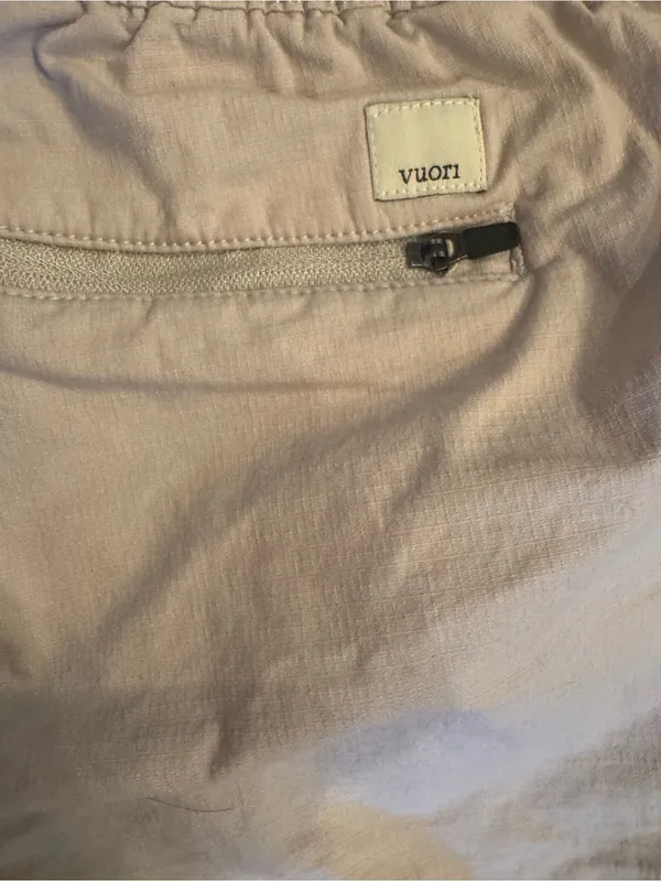 Vuori Vintage Ripstop Drawstring Shorts Khaki Tan Size L EUC - Image 6