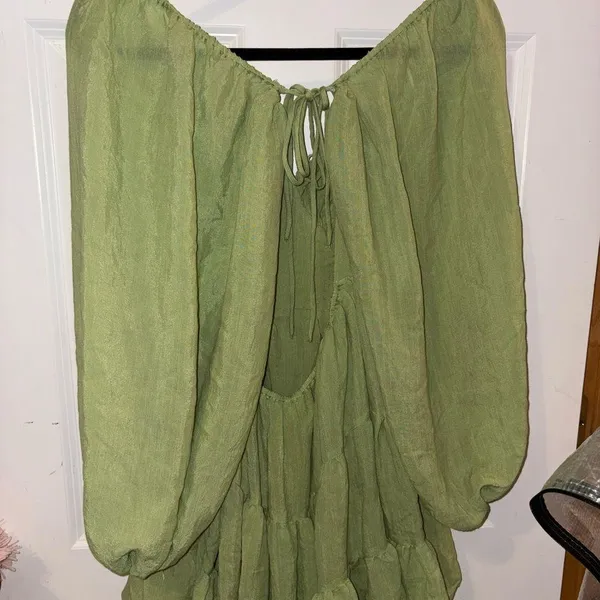 Princess Polly Green Tiered Dress - Image 3