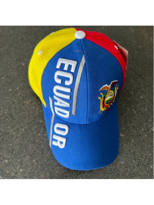 Ecuador Tricolor Embroidered Baseball Flag Shield Cap New Cup World 2026 - Image 2